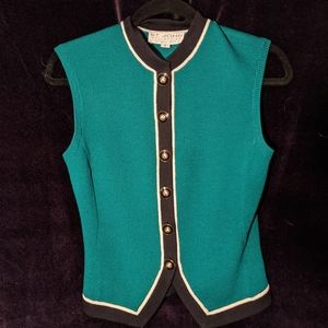 St. John Collection blue/green Vest